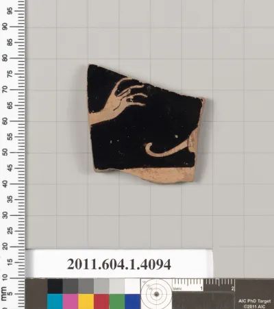 Terracotta fragment of a kylix (drinking cup)