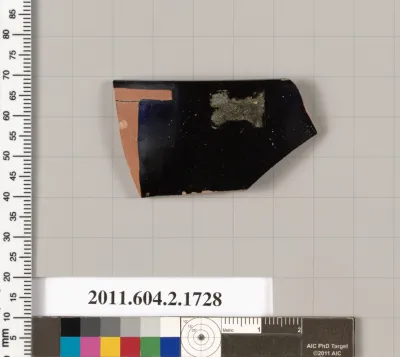 Terracotta rim fragment of a skyphos (deep drinking cup)