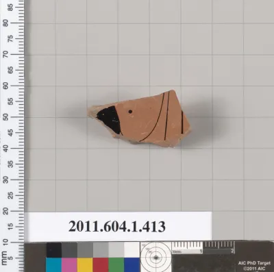 Terracotta fragment of a kylix (drinking cup)