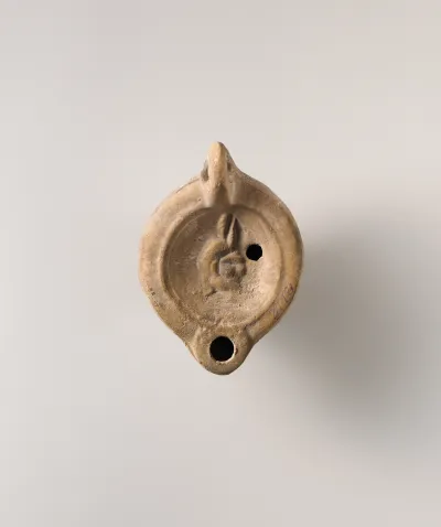 Terracotta oil lamp