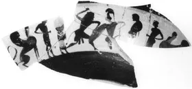 CUP, LITTLE MASTER BAND, FRAGMENT (ATHENIAN, BLACK-FIGURE)