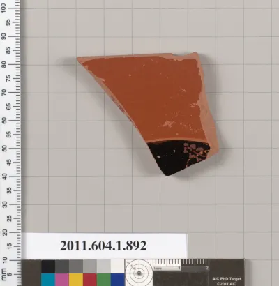 Terracotta fragment of a kylix (drinking cup)