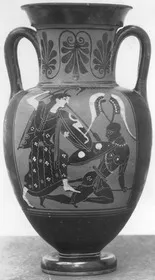 AMPHORA, NECK (ATHENIAN, BLACK-FIGURE)
