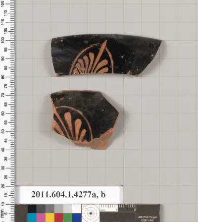 Terracotta rim fragments of kylikes (drinking cups)