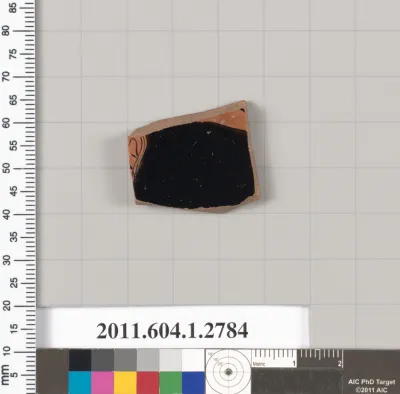 Terracotta fragment of a kylix (drinking cup)