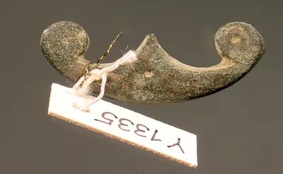 Gefäßfuβ in Form eines Amazonenschilds