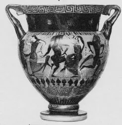 KRATER, COLUMN (CHALCIDIAN, BLACK-FIGURE)