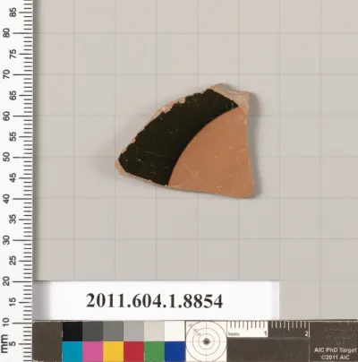 Terracotta fragment of a kylix (drinking cup)