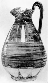 OINOCHOE (ETRUSCAN, BLACK POLYCHROME)
