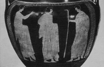 KRATER, COLUMN (ATHENIAN, RED-FIGURE)