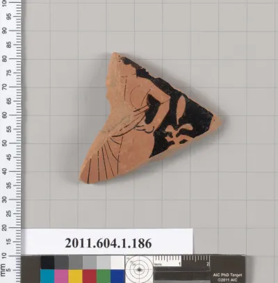 Terracotta fragment of a kylix (drinking cup)