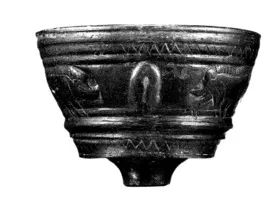 CHALICE, FRAGMENT (ETRUSCAN, BUCCHERO)