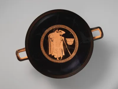 Terracotta kylix (drinking cup)