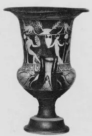 KRATER, CALYX (ETRUSCAN, RED-FIGURE)