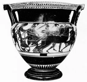 KRATER, COLUMN (ATHENIAN, BLACK-FIGURE)
