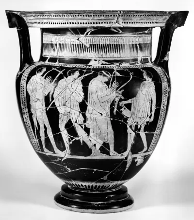 Column Krater with Komos