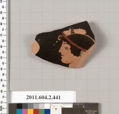 Terracotta fragment of a column-krater (bowl for mixing wine and water)