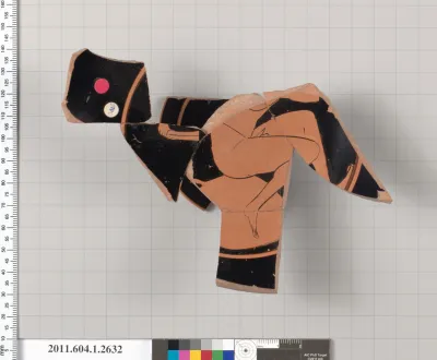 Terracotta fragment of a kylix (drinking cup)