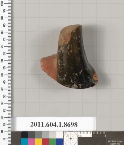 Terracotta fragment of a stemless kylix (drinking cup)