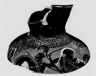 OINOCHOE, FRAGMENT (ATHENIAN, BLACK-FIGURE)