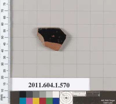 Terracotta rim fragment of a kylix (drinking cup)