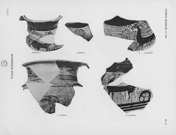 KRATER, FRAGMENTS (CYPRIOT, MYCENAEAN STYLE)