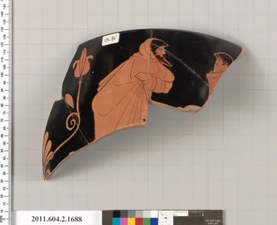 Terracotta fragment of a skyphos (deep drinking cup)