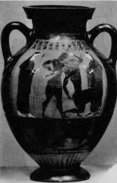 AMPHORA, BELLY, TYPE B (ATHENIAN, BLACK-FIGURE)