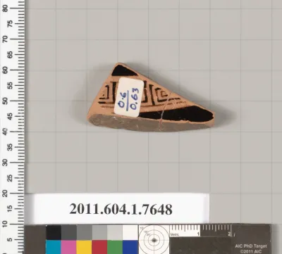 Terracotta fragment of a kylix (drinking cup)