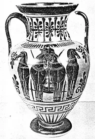 AMPHORA, NECK (ATHENIAN, BLACK-FIGURE)