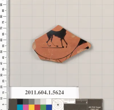 Terracotta fragment of a kylix (drinking cup)