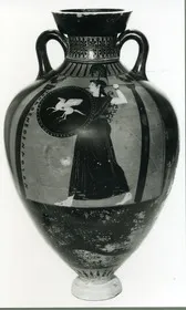 AMPHORA, PANATHENAIC PRIZE (ATHENIAN, BLACK-FIGURE)