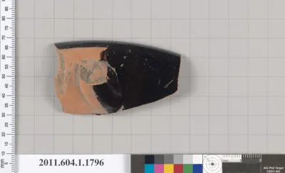 Terracotta rim fragment of a kylix (drinking cup)