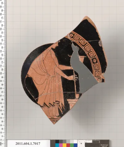 Terracotta fragment of a kylix (drinking cup)