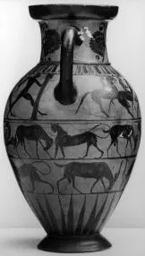 AMPHORA, NECK (ATHENIAN, BLACK-FIGURE)