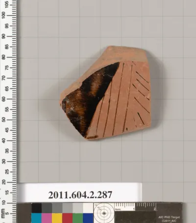 Terracotta fragment of a column-krater? (bowl for mixing wine and water)