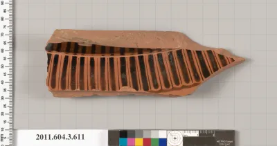 Terracotta fragment of a column-krater (bowl for mixing wine and water) or dinos (bowl for mixing wine and water)