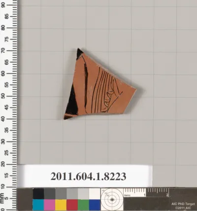 Terracotta fragment of a kylix (drinking cup)