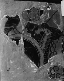 PLAQUE, FRAGMENT (ATHENIAN, BLACK-FIGURE)