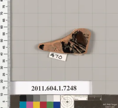 Terracotta fragment of a kylix (drinking cup)