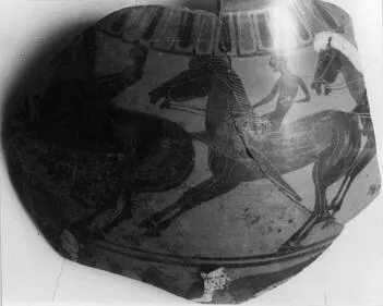 AMPHORA, NECK (ATHENIAN, BLACK-FIGURE)