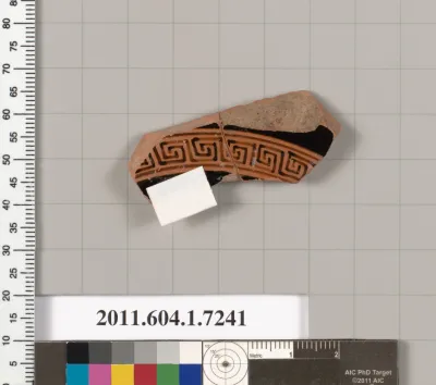 Terracotta fragment of a kylix (drinking cup)