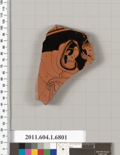 Terracotta fragment of a kylix (drinking cup)