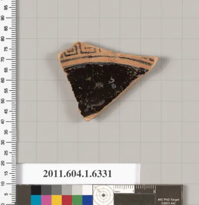 Terracotta fragment of a kylix (drinking cup)