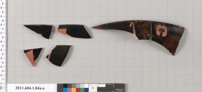 Terracotta fragments of a kylix (drinking cup)