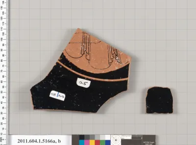 Terracotta fragments of a kylix (drinking cup)