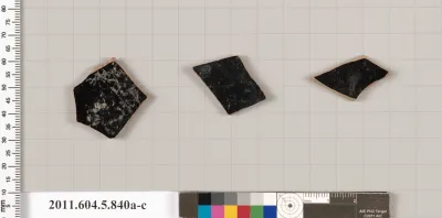 Terracotta fragments of kylikes (drinking cups)