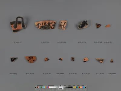 Attic Black-Figure Cup Fragment (comprised of 2 joined fragments)
