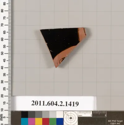 Terracotta fragment of a skyphos (deep drinking cup)