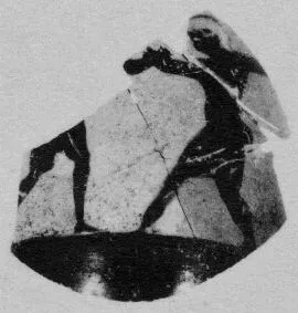 LEKYTHOS, FRAGMENT (ATHENIAN, BLACK-FIGURE)